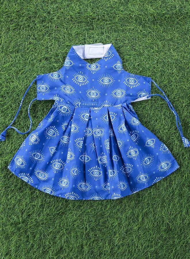 15 BUTTONS Butterfly Dog Dress | Adorable Floral Pet Dress for Dogs | Soft Cotton Party Outfit - Image 3